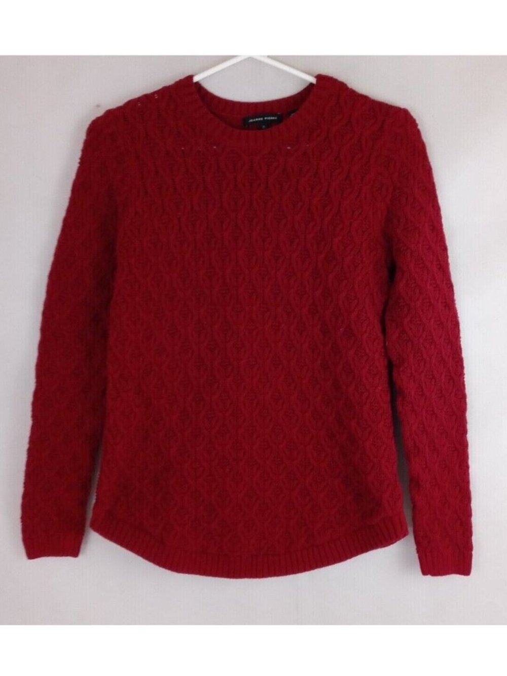 Jeanne Pierre Women's Solid Red Sweater Size Small